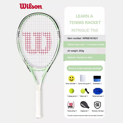 Wilson Tennis Rackets Professional Adults Beginner Carbon Alloy Rackets with Line Self-Practice Beginner Elastic Tennis Racket