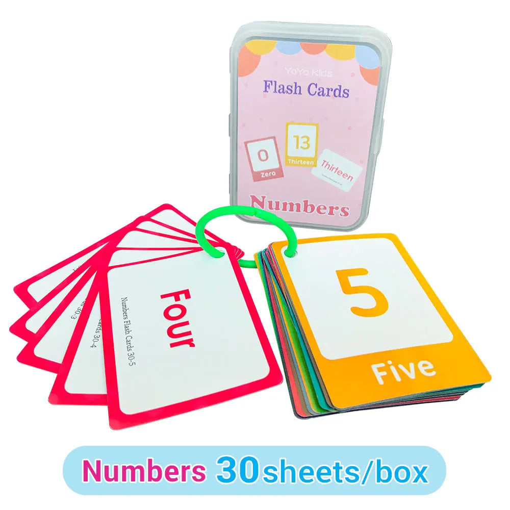 English Words Learning Flashcards for Kids 3-6 Years Reading Enlightenment Cards Educational Toys Montessori Teaching Aids