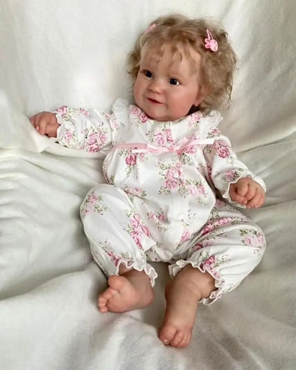 Bebes doll with 60CM Reborn Toddler Popular Cute Girl Doll Maddie with Rooted Blonde hair Soft Cuddle Body High Quality Doll