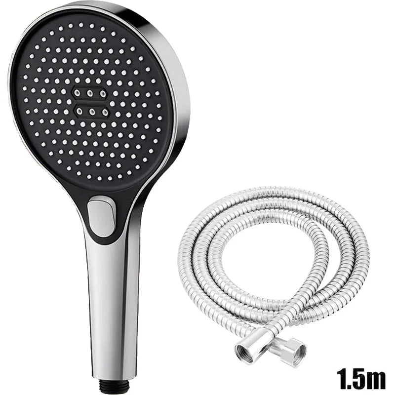 Showerhead 3 modes shower for bathroom items large panel accessories knobs showers replete portable heads parts fixture home