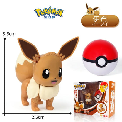 Genuine Pokemon Psyduck Eevee Lucario ASH-Greninja Blastoise Mewtwo Lapras Venusaur Dolls Figurines Handheld Model Toy Ornaments