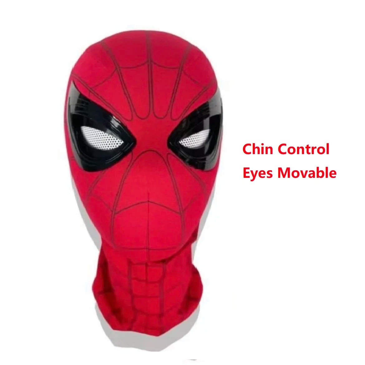 Spiderman Mask Eyes Movable Remote Control Spiderman Mask Peter Parker Halloween Cosplay Costume Mask Spandex Fabric Material