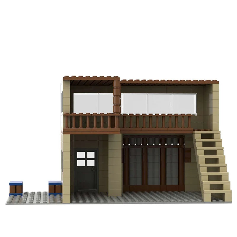 Cozy House City Street View Building Kit PUBG Figure Mini Military Architecture Accessories MOC Block Bricks Boy Toys Brinquedos