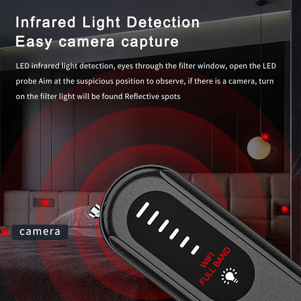 Anti Candid Camera Signal Detector espion invisible camera Finder Security Alarm Protection Tracker RF GSM Device Locator Safety