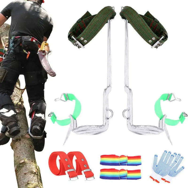 Pole Climbing Gear Kit Tree Climbing Gear Mountaineering Spike Survival Climbing Spike Outdoor Hunting Observation Fruit Picking