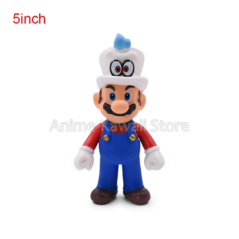 5 inch Anime Super Mario Series Action Figure Luigi Mario Bros Cosplay Model  Toys Kids Children Birthday Halloween Gifts