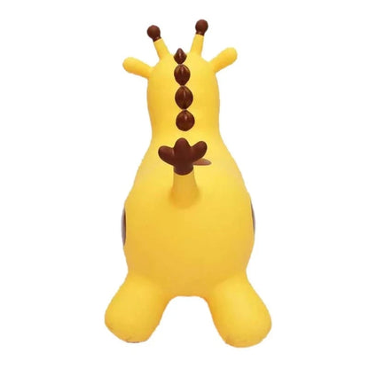 Inpany Bouncy Giraffe Hopper Inflatable Jumping Giraffe Bouncing Animal Toys