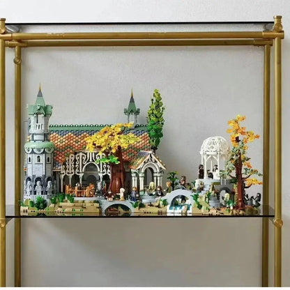 6167Pcs Creative Expert Icons Movie Lorded of Rings Rivendell Castle Model Building Blocks Brick 10316 Street View Toys