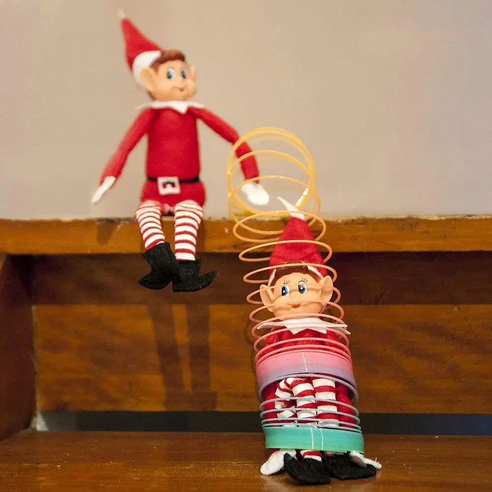 2pcs Christmas Elf Behaving Badly Plush Toy Novelty Long Bendy Naughty Boy Christmas Elves Doll