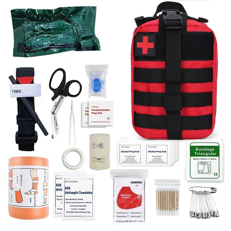 Tactical First Aid Kit EDC Survival Emergency Kits Bag Gear Outdoor Hunting IFAK EMT Medical Pouch Tourniquet Bandage