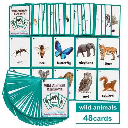 Farm Animal Wild Animals Learning English Words Cards For Kids Child Educational Toys Preschool Teaching Aids Classroom Decor