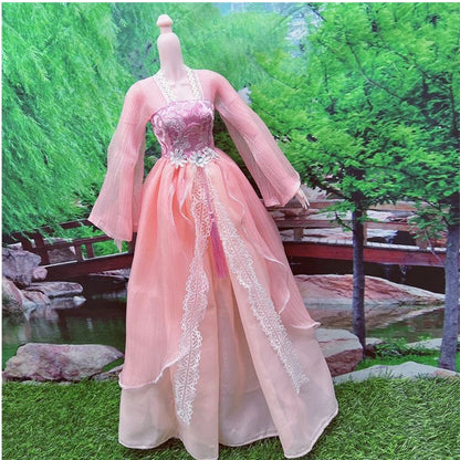 1/3 BJD Dolls Hanfu Clothes Chinese Traditional Costume for 60cm Princess Doll Long Skirt Fairy Dress Accessories Toys Gift Toys