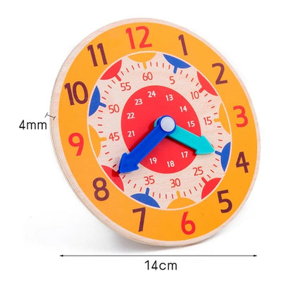 Baby Montessori Toys Wooden Clock Hour Minute Second Cognition Time Learning Teaching Aids Educational Toys For Children