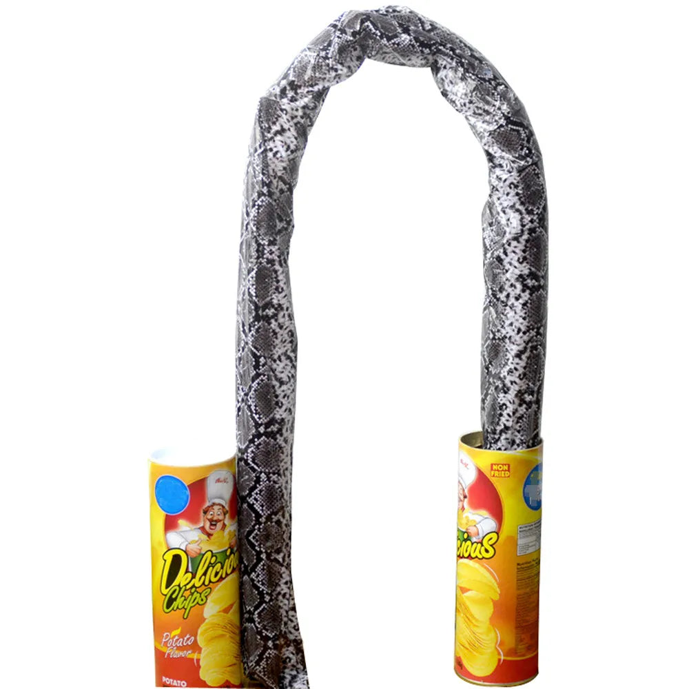 The Potato Chip Snake Stage Magic Tricks Snake Toy April Fool Day Halloween Party Jokes in A Can Gag Gift Scary Fries Fun Toys