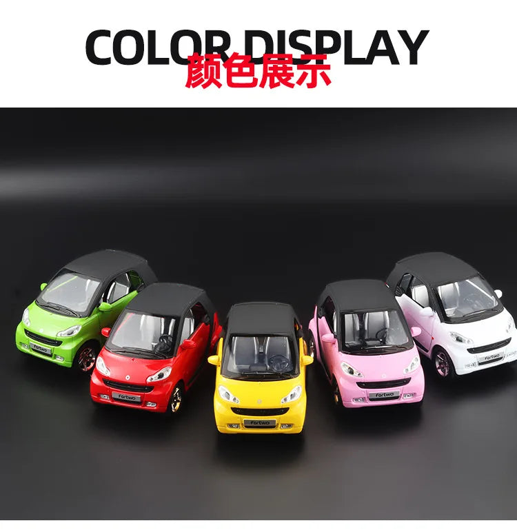 1:32 Mercedes-Benz SMART Miniatures Alloy Diecast Model Car Model Sound &amp; Light Toys For Kids Cute and Compact Christmas Gifts