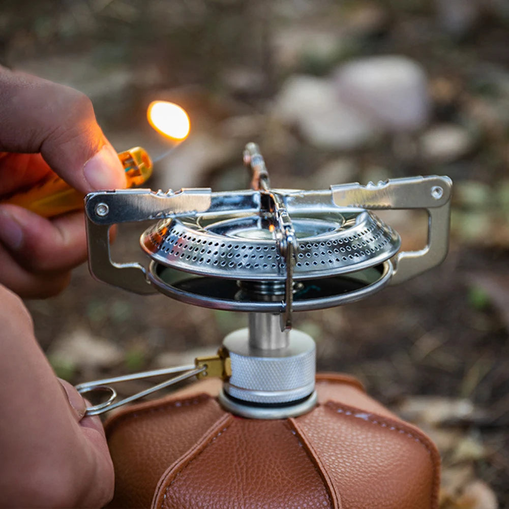 Portable Outdoor Camping Gas Stove with Adjustable Flame Small