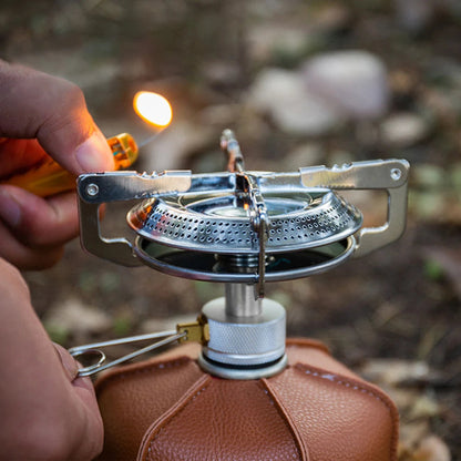 Portable Outdoor Camping Gas Stove with Adjustable Flame Small