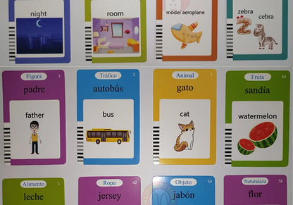 English Flash Card Russian Spanish French Sight Words Games ABC learning Language Kids Education Toys Montessori Reading Book