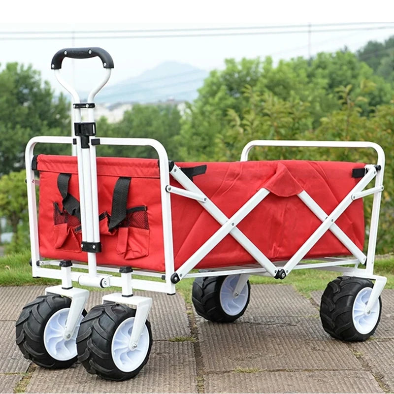 Wholesale Customized High Quality Extra Long Plus Folding Camping Food Picnic Beach Handcart Wagon