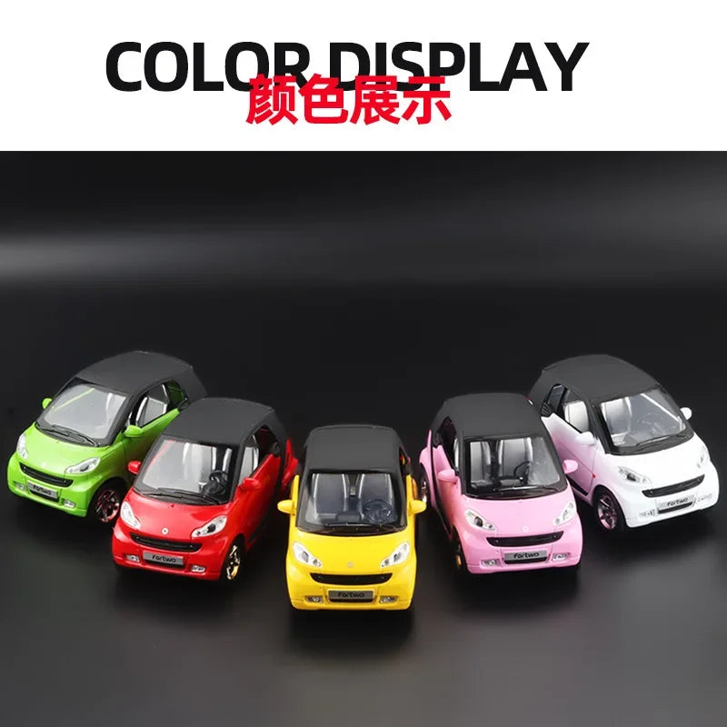 1:32 Mercedes-Benz SMART Miniatures Alloy Diecast Model Car Model Sound &amp; Light Toys For Kids Cute and Compact Christmas Gifts