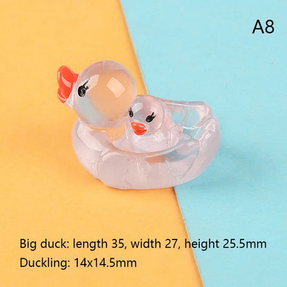 2pcs Luminous Duck Floating Animal Duck Floating Flashing In The Water Rubber Duck Baby Kids Bath Shower Toy Gift