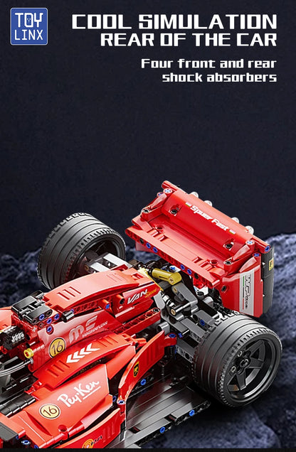 ToylinX F1 RC Race Cars Building Sets MOC Remote Control Building Blocks Car Cool Collectible Model Car Kits Toys Christmas Gift