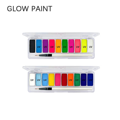 10 Colors Glow Fluorescent Neon Oil Face Body Art Paint UV Glow Oil Painting Halloween Party Fancy Dress Beauty Makeup Cosmetics