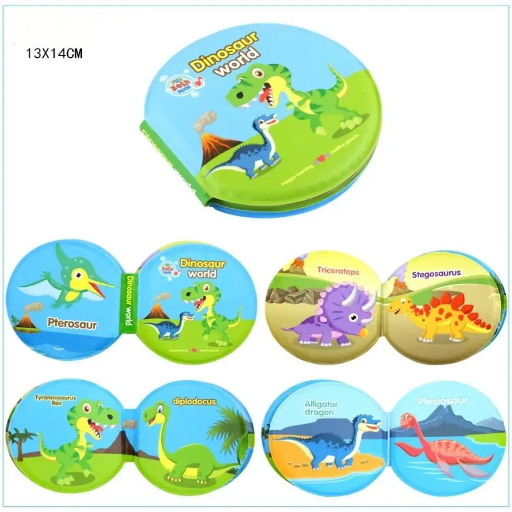 Water Bath Toy Bath Book Swimming Bathroom Toy Baby Toys Early Educational Toy With BB Shistle Learning Animal Digital Bath Book