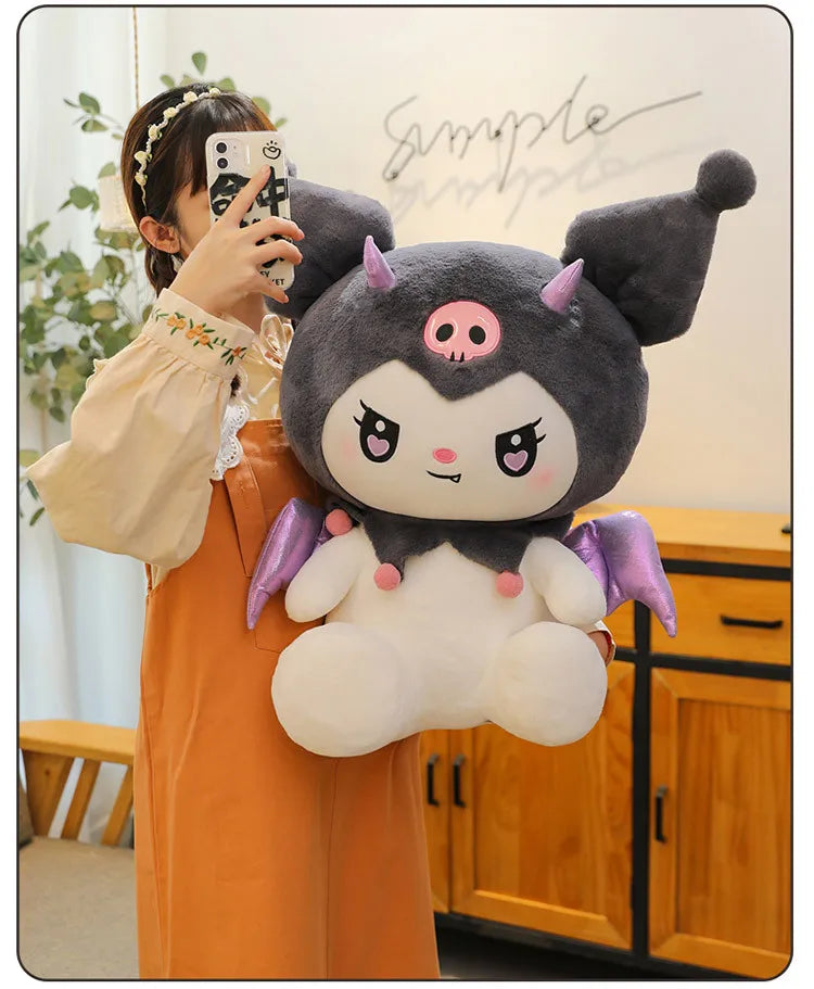 40 50 60 Cm Kawaii Large Size Demon Kuromi Plush Toys Angel Melody Doll Pillow Birthday and Holiday Gifts Cute Stuffed Toy Anime