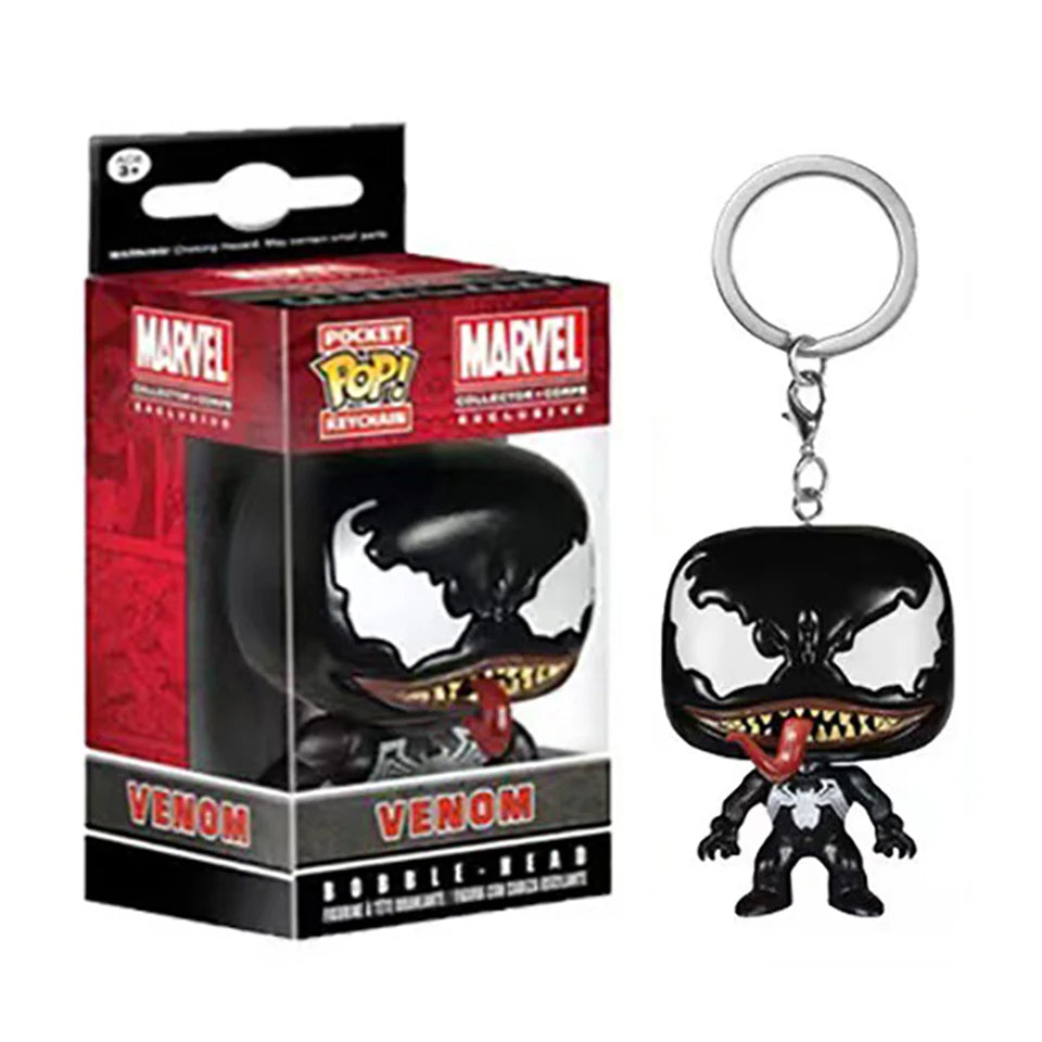 FUNKO Pocket Keychain Popular Movie Wolverine Venom Shaped Doll Backpack Pendant Exquisite Collection Christmas Gifts Keychain