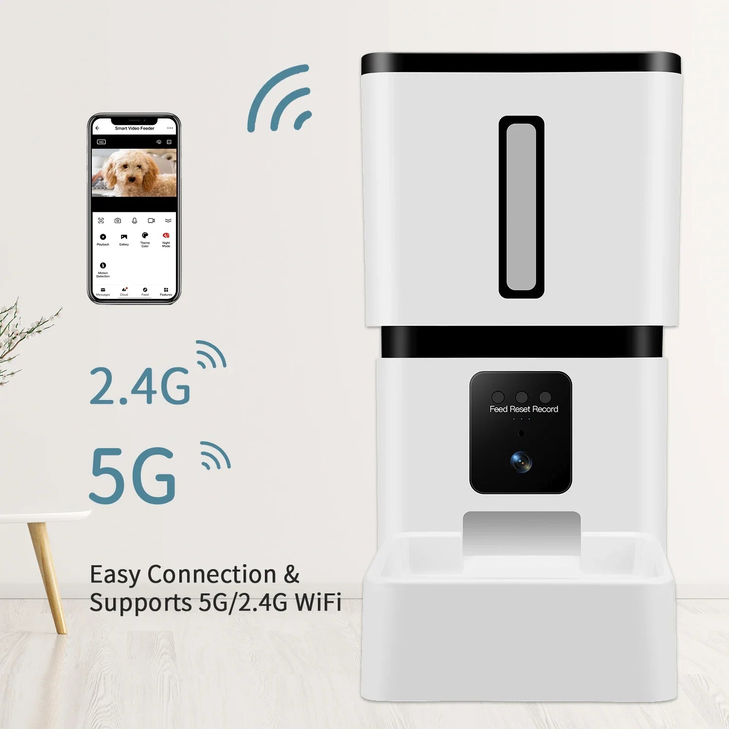 Dog Cat Smart Pet Feeder WIFI Mobile App Remote Control Automatic Pet Feeder