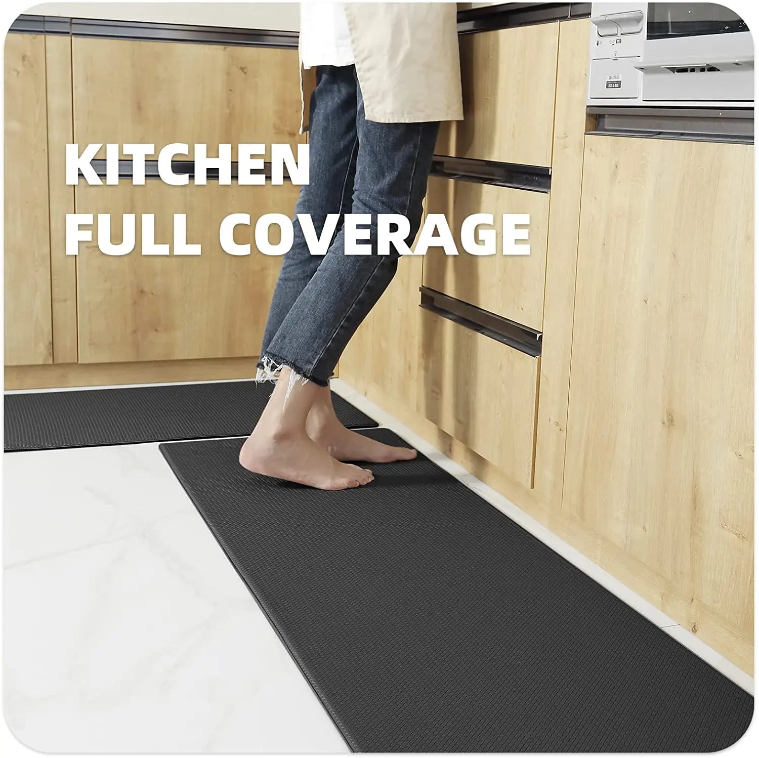 Kitchen Rugs Floor Mat Cushioned Anti Fatigue Kitchen Mat Non Skid Waterproof Comfort Standing Kitchen Rug Runner Rug Kitchen