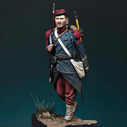 1/24 French Infantry Set GK Resin Model Character Soldier Military Theme Action Character Model Toy Soldier Unpainted Set