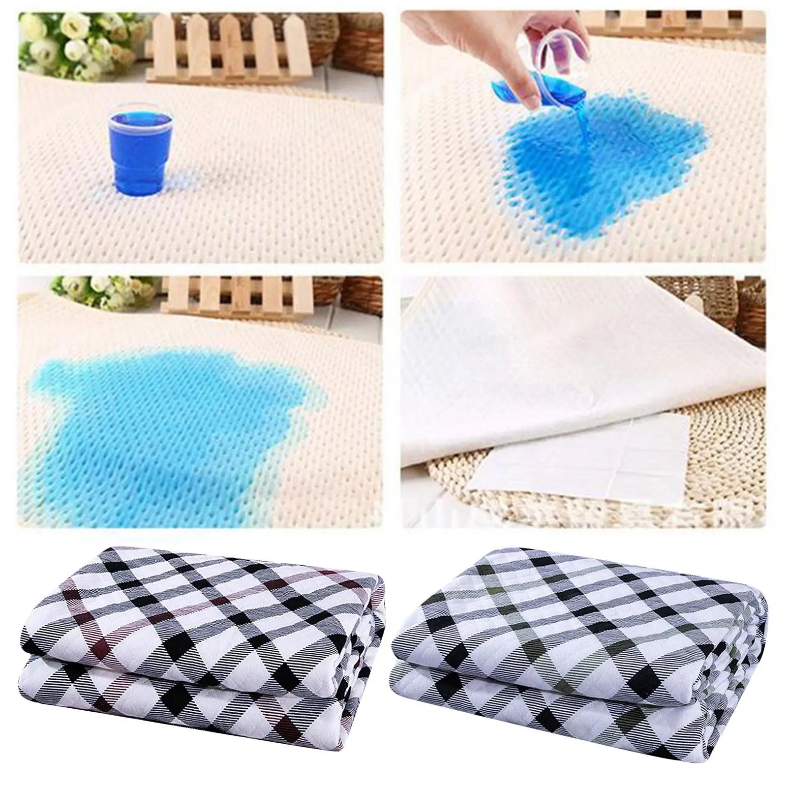 Non- Bed Pads Washable Waterproof Reversible Crawl mats Folding mats for Elderly Incontinence Adult Pet