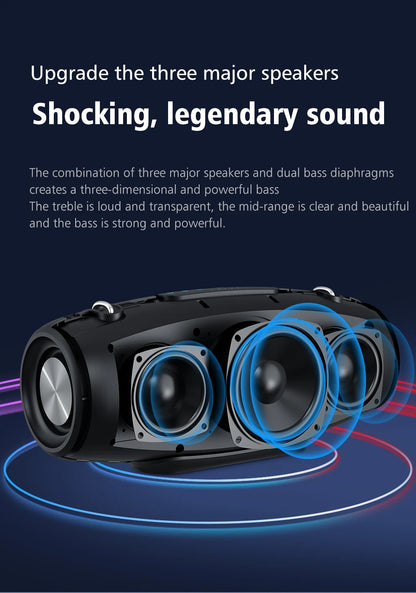 ZEALOT-S67 60W Portable Bluetooth Speaker Outdoor Party Speaker Big Loud Speaker Excellent Bass Performace 3D Speaker