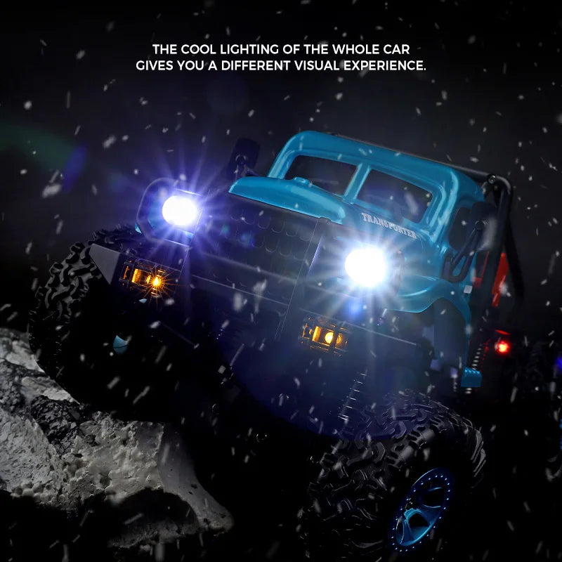 Wltoys 184020 1:18 Mini RC Car 2.4G With LED Lights 4WD Off-Road Electric Crawler Vehicle Remote Control Truck Toy for Children