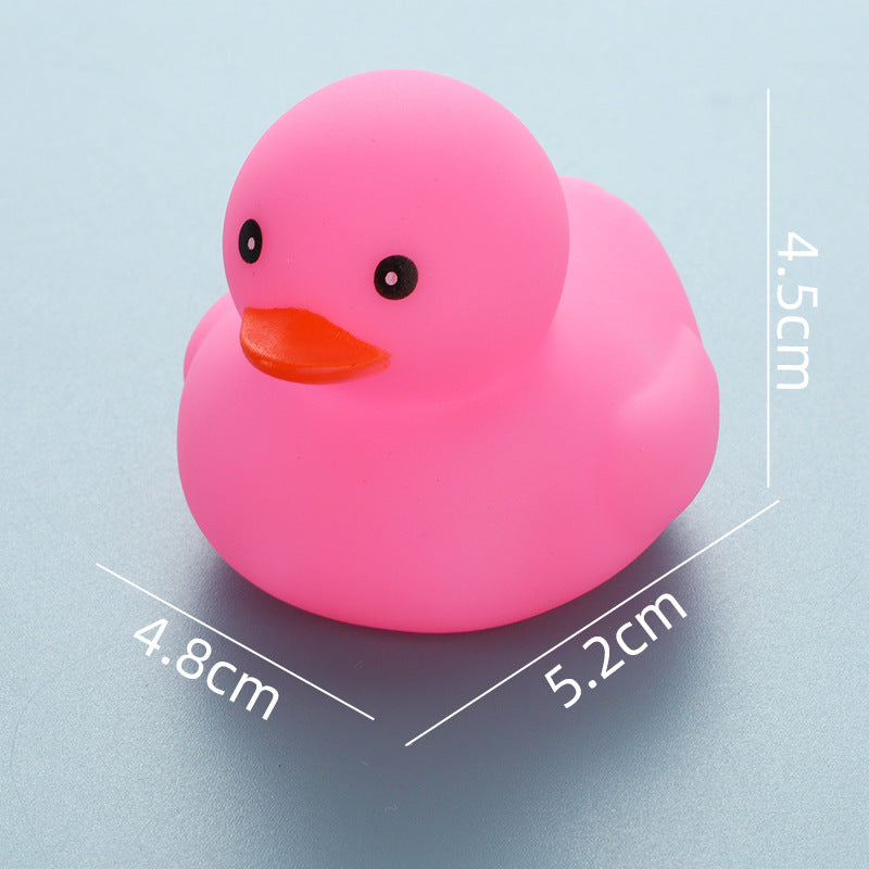 Cute Duck Baby Bath Toys Squeeze Animal Rubber Toy BB Duck Bathing Water Toy Race Squeaky Rubber Yellow Duck Toys for Kids Gifts