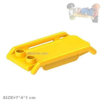 Big Building Block Accessories Compatible Duplos Houses Villas Construction Gear Rotate Connection Children Assembly Parts Toys