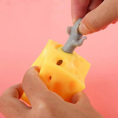 Cheese Mouse Squeeze Toy Relieve Stress And Anxiety Autism Sensory Fidget Kids Antiestrés Juguetes Cumpleaños Invitados Niños