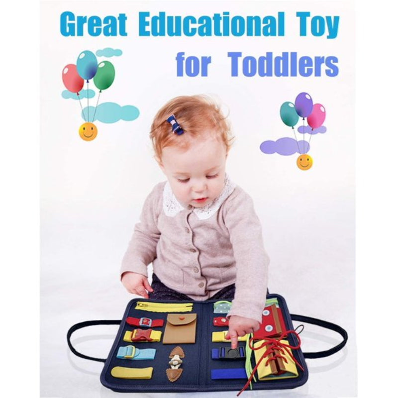 Sensory Play Board Busy Board Montessori Leaning Toys For Toddlers Foldable Sensory Toy Toddler Activity Board-Educational Learn