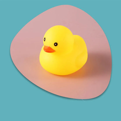 Baby Bath Toys Cute Little Yellow Duck Bath Toys Bathroom Bath Swimming Water Toys Soft Floating Rubber Duck Squeeze Sound Toys