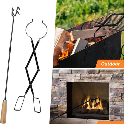 Outdoor Fire Poker Portable Fireplace Poker Tool Fire Pit Poker For Outdoor Camping 33 Inch Fireplace Poker Tools Fire Poker