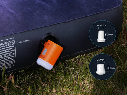 FLEXTAILGEAR MAX PUMP 2 PRO - Portable Air Pump Electric Inflator with Camping Light and Emergency Power Supply for Outdoors