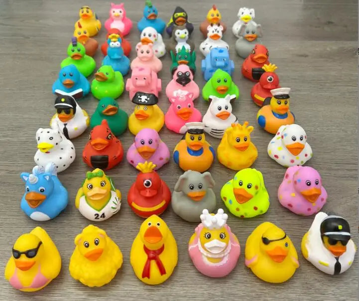 5-100pcs Rubber Duck Kids And Toddler Toy Duck Baby Bath Toys Summer Beach Shower Game Toy Birthday Gift For Children