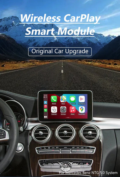 Wireless CarPlay for Mercedes Benz 5.0 A CLA GLA W176 C-Class W205 GLC 2015-2018 with Android Auto Mirror Link AirPlay Car Play