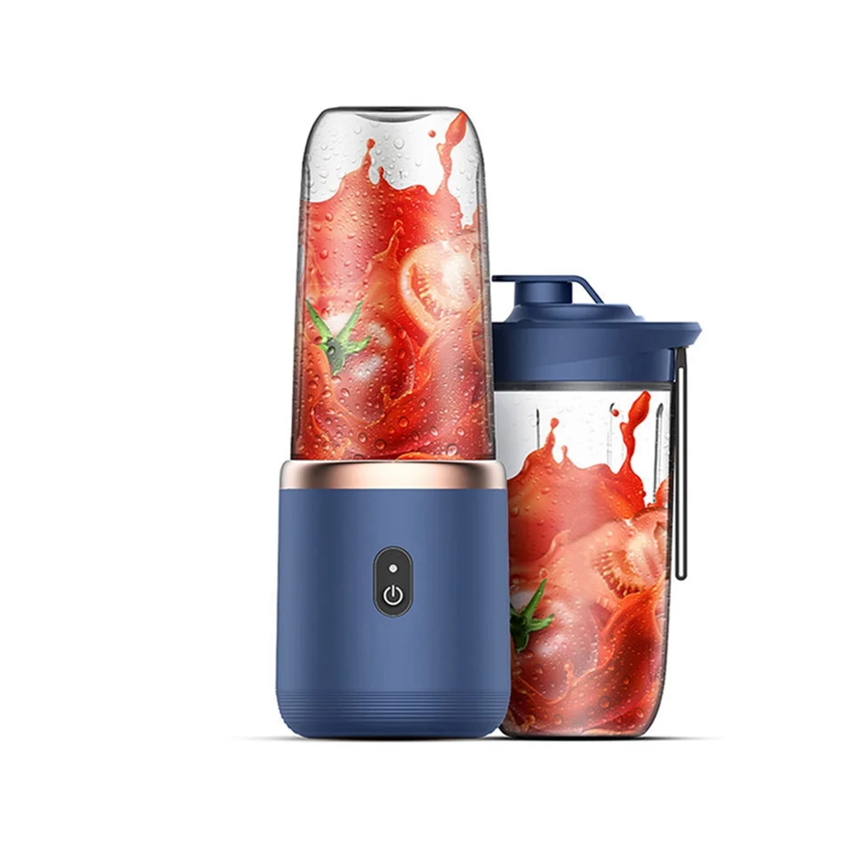 6 Blades Portable Juicer Cup Juicer Fruit Cup Automatic Small Electric Juicer Smoothie Blender Food Processor,A