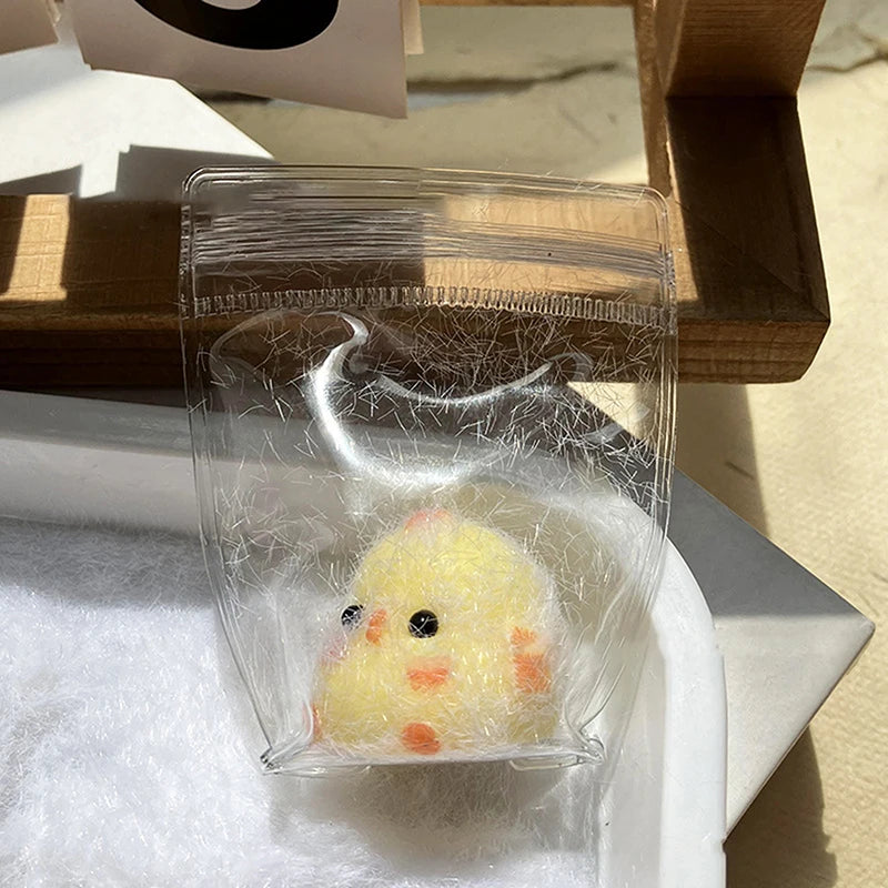 1PC Miniature Chick Pig Animal Relief Squeeze Toy Sticky Squishy Mini Penguin Duck Stress Relief Squishy New Fidget Toy