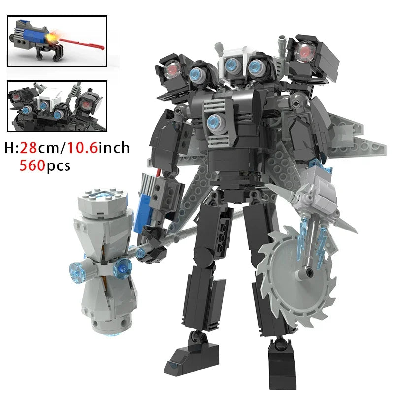 Skibidi Toilet Figure Construction Toys For Male Titan TVMan Speakerman Titan Drill Man Blocks Model Toys Kids Toys