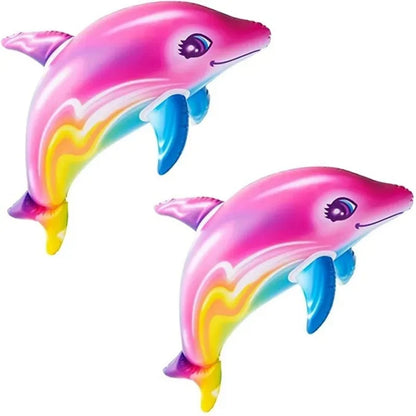 Inflatable Dolphin Toys Kids Summer Beach Swimming Pool Party Games Children Toy Inflatable Ride-ons Pool Floats Water Play Toys