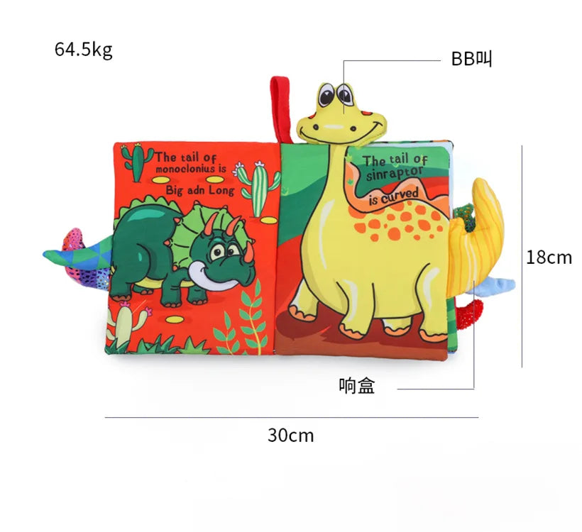 Baby Cloth Book Toys Animals Soft Learning Educational Toys For Babies Development montessori Sensory Books Baby Toys 0 12 Month